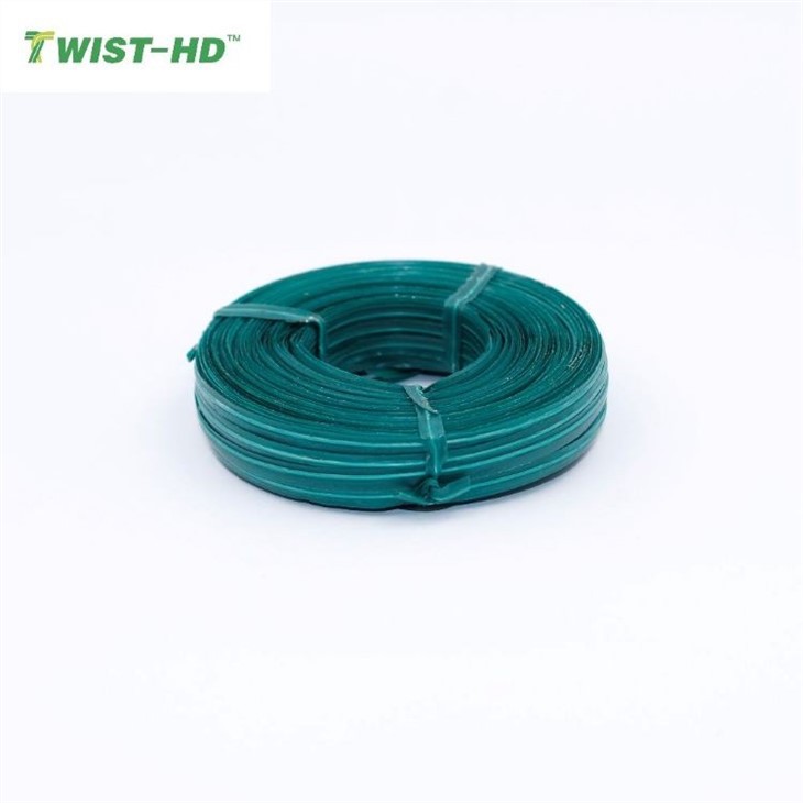 Green Pvc Plastic-coated Garden Branches Fixed And Tied With Wire
